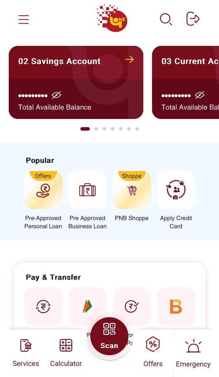 PNB mobile app